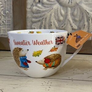 Harvest Green Studio Hedgehog Fine Bone China Mug Sweater Weather NEW!